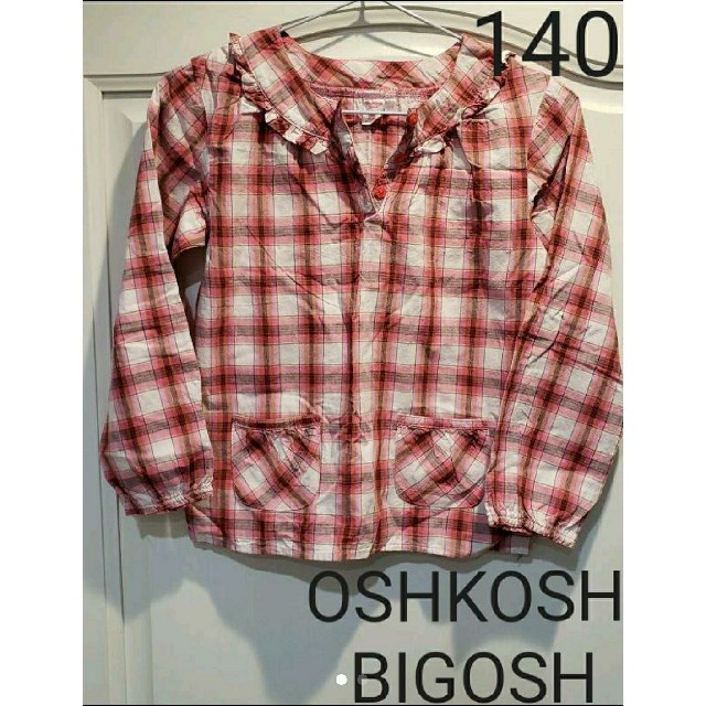 OshKosh(オシュコシュ)の140 OSHKOSH BIGOSH かぶりのチェック柄ブラウス キッズ/ベビー/マタニティのキッズ服女の子用(90cm~)(ブラウス)の商品写真