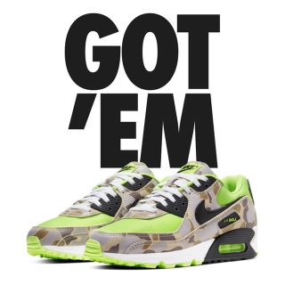 ナイキ(NIKE)のNike Air Max90 Green Camo/GHOST GREEN 29(スニーカー)