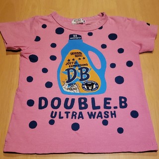 ダブルビー(DOUBLE.B)のDOUBLE B.(ダブルビー)★半袖Tシャツ★ピンク★100(Tシャツ/カットソー)