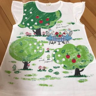 ニットプランナー(KP)の新品 KP 袖フリルみみちゃんデザインカットソー 130(Tシャツ/カットソー)