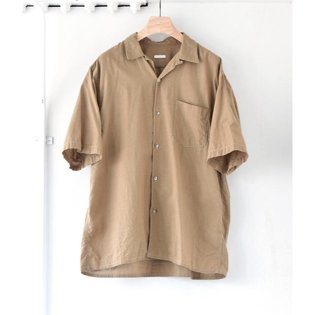 comoli 20ss ベタシャンオープンカラーシャツ Khaki サイズ2