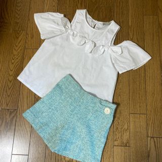 ザラ(ZARA)のZARA♡トップス＆パンツ140♡キャミ＆パンツ122(Tシャツ/カットソー)