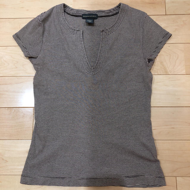 Banana Republic(バナナリパブリック)の半袖Tシャツ　バナリパ　カットソー　茶色　Mサイズ レディースのトップス(カットソー(半袖/袖なし))の商品写真