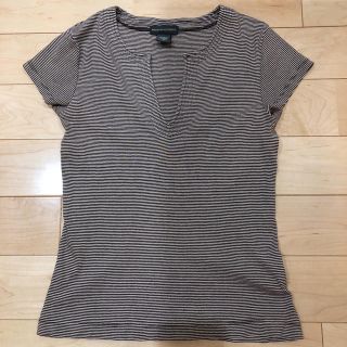 バナナリパブリック(Banana Republic)の半袖Tシャツ　バナリパ　カットソー　茶色　Mサイズ(カットソー(半袖/袖なし))