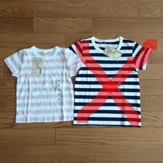 ムジルシリョウヒン(MUJI (無印良品))の子供服 ボーダー柄 Tシャツ(Ｔシャツ)