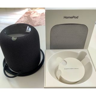 アップル(Apple)のApple アップル HomePod ホームポッド スペースグレイ 箱有 中古 (スピーカー)