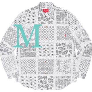 シュプリーム(Supreme)のSupreme Paisley Grid Shirt White　サイズM(シャツ)