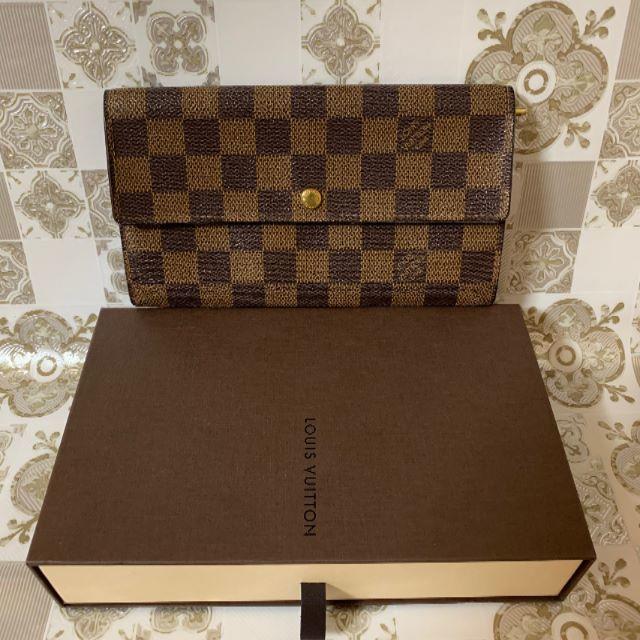 メンズ美品! LOUIS VUITTON ルイヴィトン ダミエ ポルトフォイユ 長財布