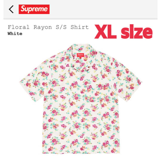 Supreme Floral Rayon S/S Shirt WHITE XL