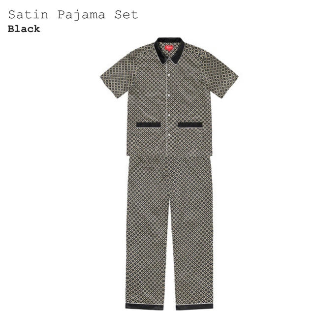 supreme Satin Pajama Black L