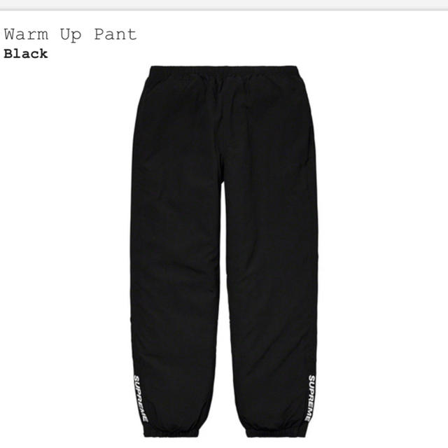 シュプリーム　Warm Up Pant BLACK 黒　XL