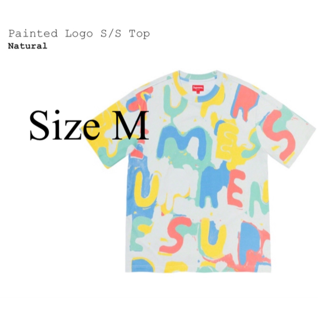 supreme painted logo s/s top