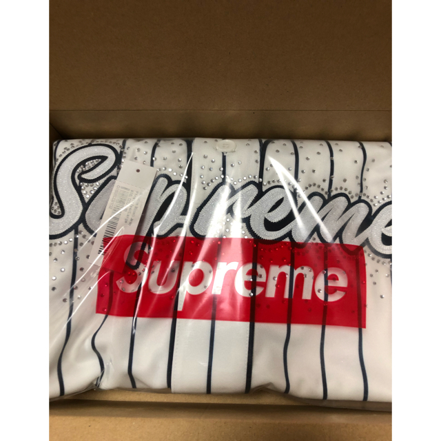 Supreme(シュプリーム)のSupreme Rhinestone Baseball Jersey L メンズのトップス(シャツ)の商品写真