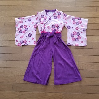 【CHUGI様専用】袴　セパレートタイプ　110センチ　紫　ピンク　七五三(ドレス/フォーマル)
