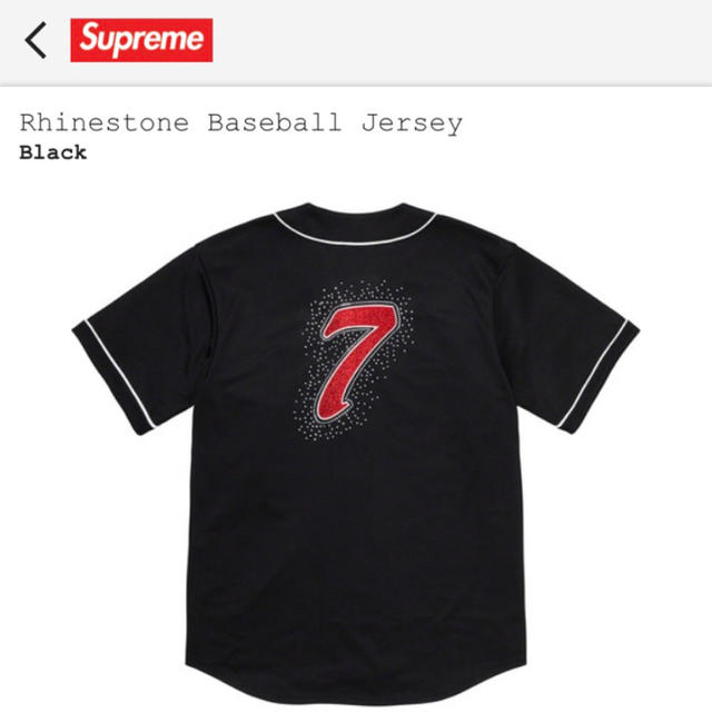 supremeベースボールシャツ　ブラック　XLサイズ 1