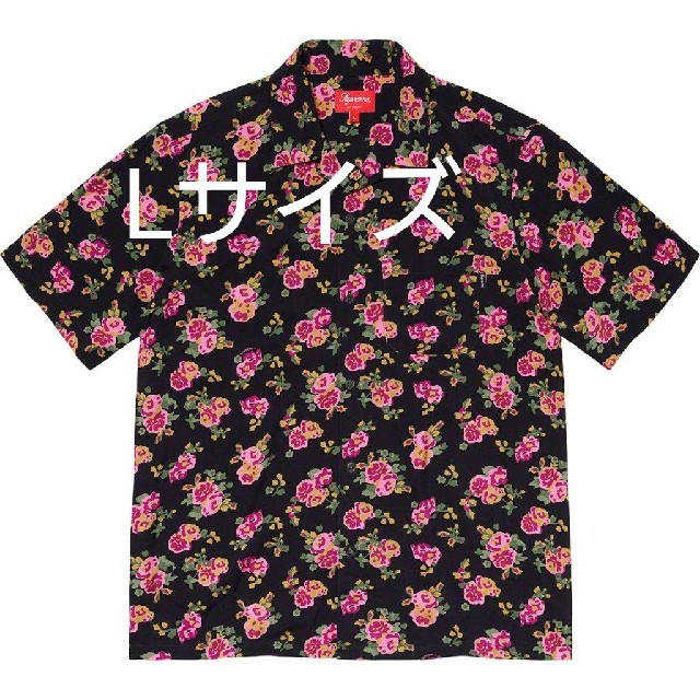 Supreme20ss week14 Florl Rayon Shirt 黒L