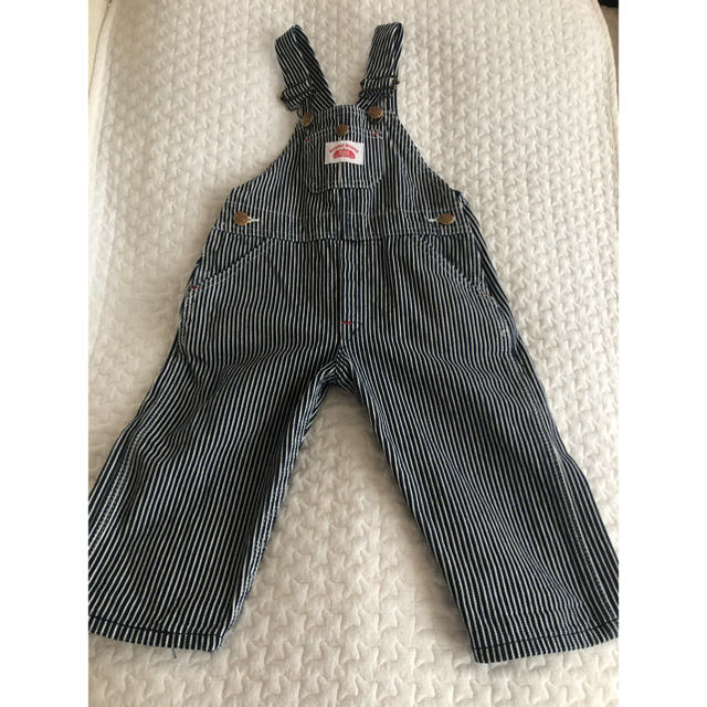 Lee(リー)のroundhouse オーバーオール　2歳　ヒッコリーストライプ キッズ/ベビー/マタニティのキッズ服男の子用(90cm~)(パンツ/スパッツ)の商品写真