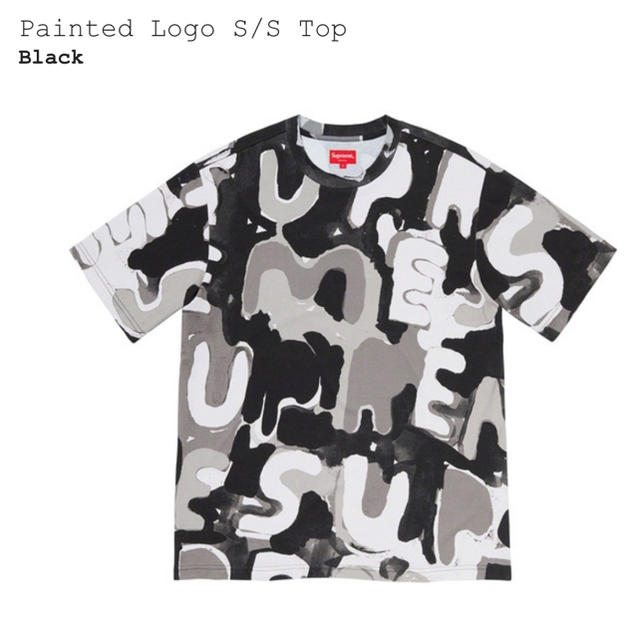 Supreme Painted Logo 20ss black 黒　L larg