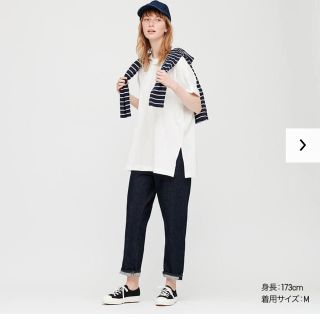 ユニクロ(UNIQLO)のコットンリラックススリットチュニック(Tシャツ(半袖/袖なし))