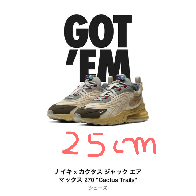 本日迄値下げエアマックス270 CACTUS TRAILS