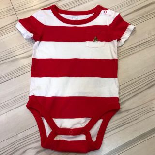 ベビーギャップ(babyGAP)の美品！【babyGAP】ベビーギャップ ロンパース ボーダー サイズ80(ロンパース)