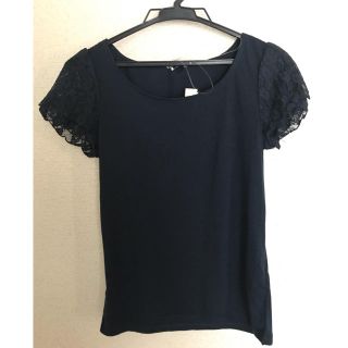 ジーユー(GU)のトップス  半袖　レース　Tシャツ(カットソー(半袖/袖なし))