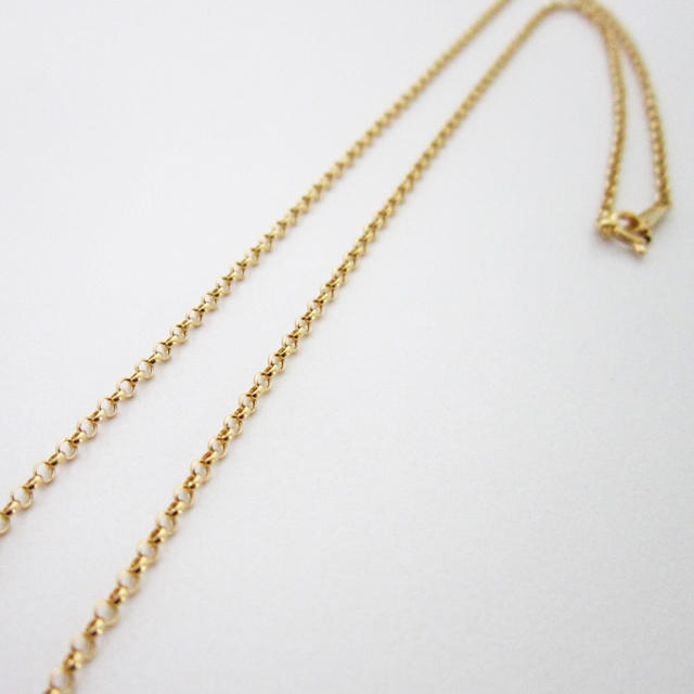 45cm】18金【刻印入・本物】K18ロールチェーンネックレス 幅2.0mm