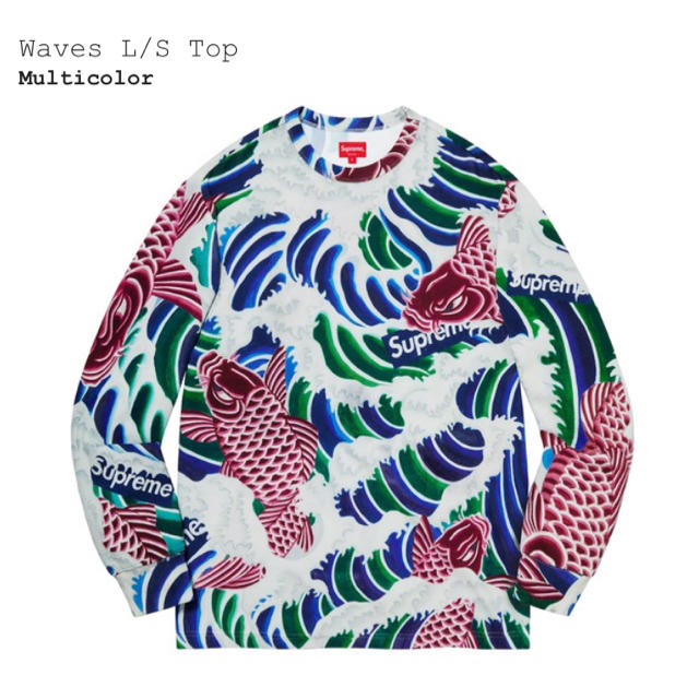 Supreme(シュプリーム)の【Lサイズ】Supreme Waves L/S Top 鯉  week14  メンズのトップス(Tシャツ/カットソー(七分/長袖))の商品写真