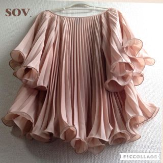 ソブ(Sov.)の美品♪SOV.ボリュームシフォンプリーツ(シャツ/ブラウス(長袖/七分))