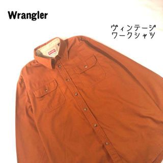 ラングラープレミアムライン(Wrangleｒ PREMIUM LINE)のラングラー Wrangler ヴィンテージ ワークシャツ オレンジ(シャツ)