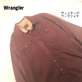 ラングラー(Wrangler)のラングラー Wrangler ヴィンテージ ワークシャツ ワインレッド(シャツ)