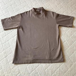 ジーユー(GU)のジーユー ポンチモックネックTシャツ（5分袖）(Tシャツ/カットソー(半袖/袖なし))