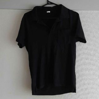 黒 ブラック ポロシャツ(ポロシャツ)