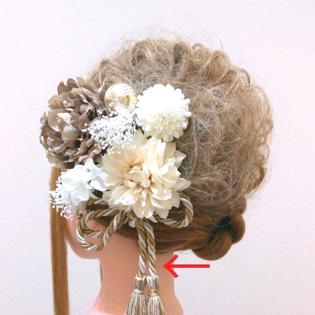 髪飾りViVi ～簪付き豪華11点・百合ダリア～ 成人式 結婚式 花魁 かんざし
