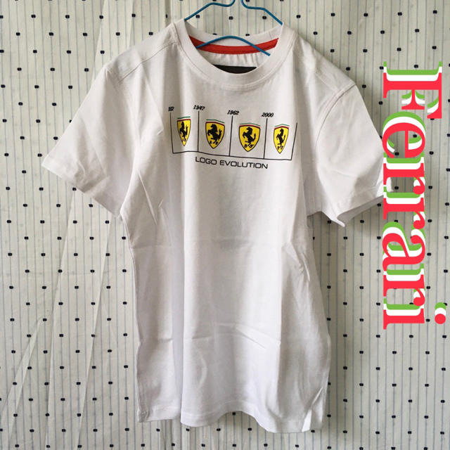 Ferrari(フェラーリ)のFerrariフェラーリ 限定エボリューションlogo キッズ7/8 Tシャツ キッズ/ベビー/マタニティのキッズ服男の子用(90cm~)(Tシャツ/カットソー)の商品写真