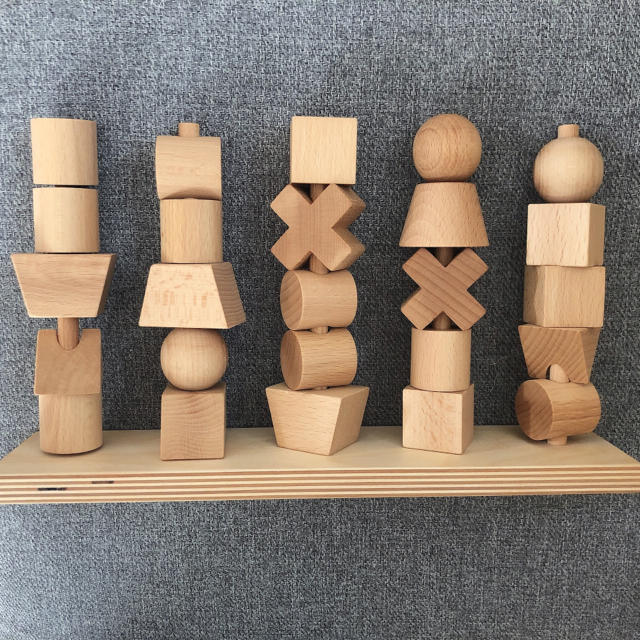 BorneLund(ボーネルンド)の※bibi101様専用※Wooden Story ナチュラルスタッキングトイ キッズ/ベビー/マタニティのおもちゃ(積み木/ブロック)の商品写真