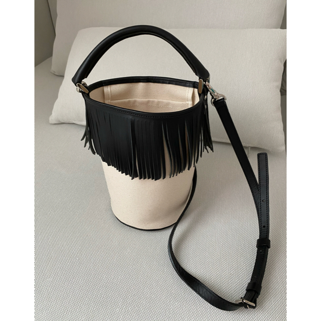 Ayako bag フリンジ バッグ Fringe Bucket Bag 黒 - www.sorbillomenu.com