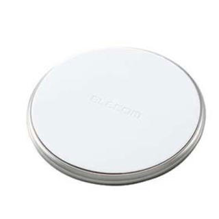 エレコム(ELECOM)の【新品】ワイヤレス充電器　ホワイト(バッテリー/充電器)