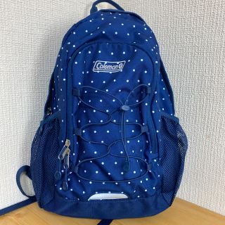 コールマン(Coleman)の【美品】コールマンリュック⭐︎ネイビー/ドット(リュックサック)