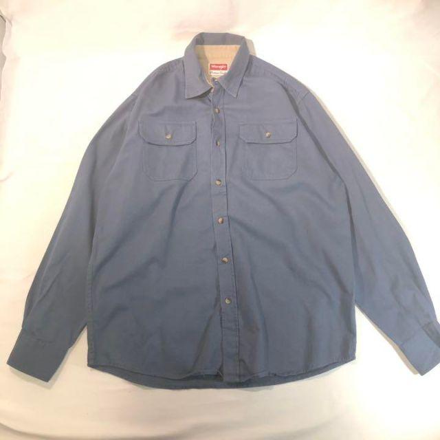 Wrangler(ラングラー)のラングラー Wrangler ヴィンテージ ワークシャツ ブルー メンズのトップス(シャツ)の商品写真