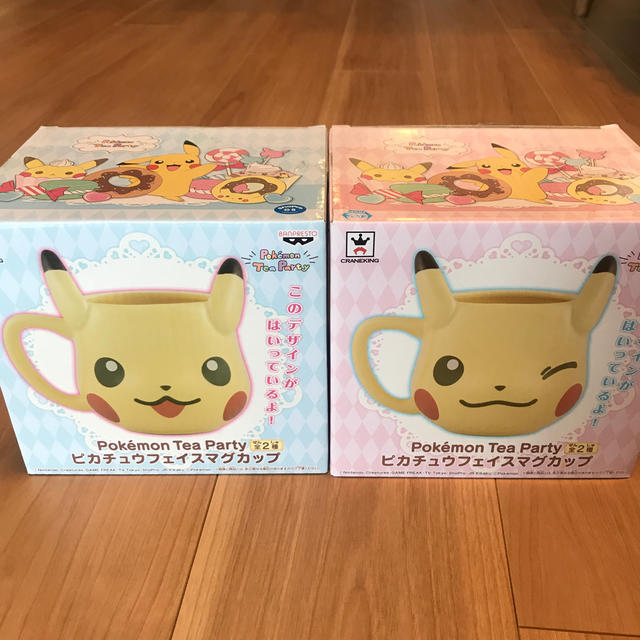 ポケモン(ポケモン)のピカチュウフェイスマグカップ　2個セット エンタメ/ホビーのおもちゃ/ぬいぐるみ(キャラクターグッズ)の商品写真