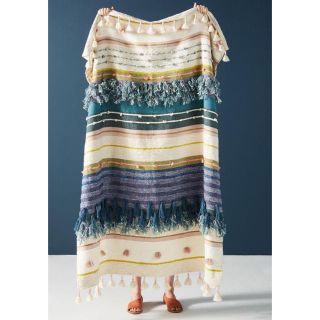 アンソロポロジー(Anthropologie)の新品未使用★アンソロポロジー  大判スローケット　ブランケット　ラグにも(その他)