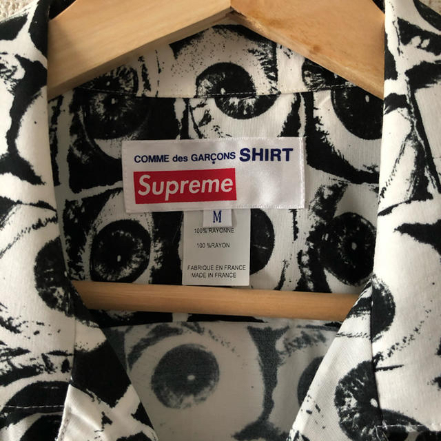 Mサイズ　Supreme Garçons SHIRT Eyes Rayon