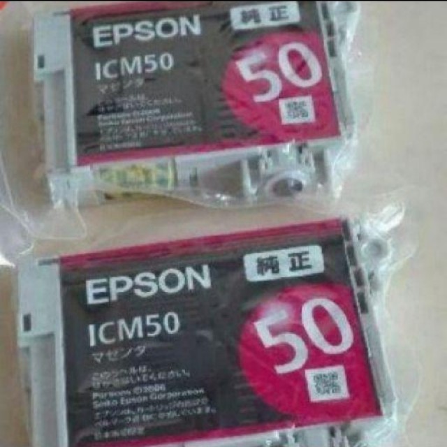 EPSON(エプソン)のエプソンEPSON IC50対応純正インク ICM50同種2本未開封品 スマホ/家電/カメラのPC/タブレット(PC周辺機器)の商品写真