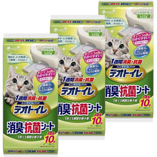 ユニチャーム(Unicharm)のデオトイレ 消臭抗菌シート10枚×4袋(猫)
