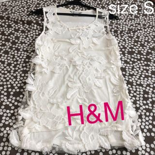 エイチアンドエム(H&M)のＨ&M レース トップス(カットソー(半袖/袖なし))