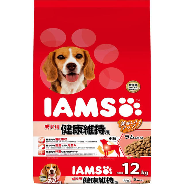 アイムス(IAMS)ドッグフード12kg 成犬用健康維持　ラム＆ライス その他のペット用品(ペットフード)の商品写真