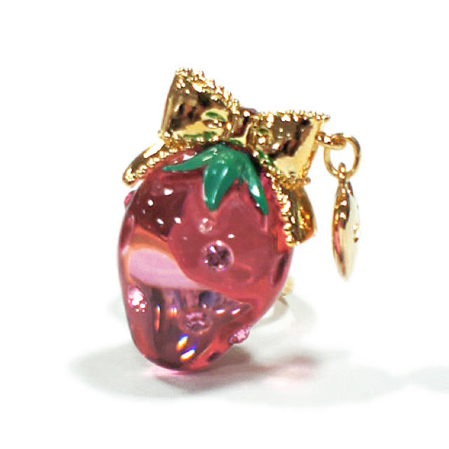 Angelic Pretty(アンジェリックプリティー)のCrystal Berryリング　ピンク レディースのアクセサリー(リング(指輪))の商品写真