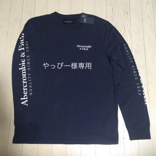 アバクロンビーアンドフィッチ(Abercrombie&Fitch)のAbercrombie&Fitchアバクロ ロゴプリントロングTシャツL新品(Tシャツ/カットソー(七分/長袖))