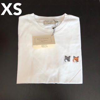 メゾンキツネ(MAISON KITSUNE')の新品　メゾンキツネ　Tシャツ　ダブルフォックス　XS(Tシャツ/カットソー(半袖/袖なし))